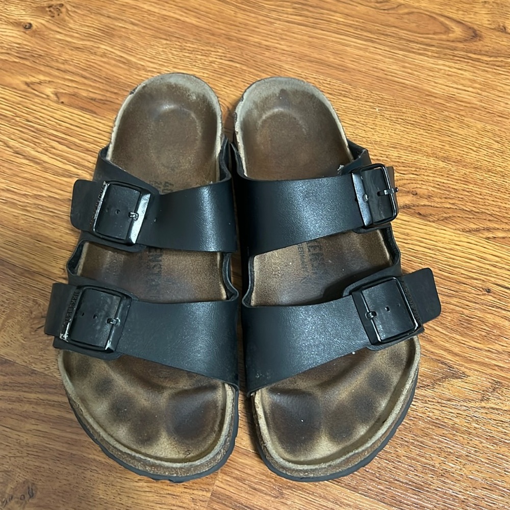 Birkenstock Arizona Slide Sandal Black Leather